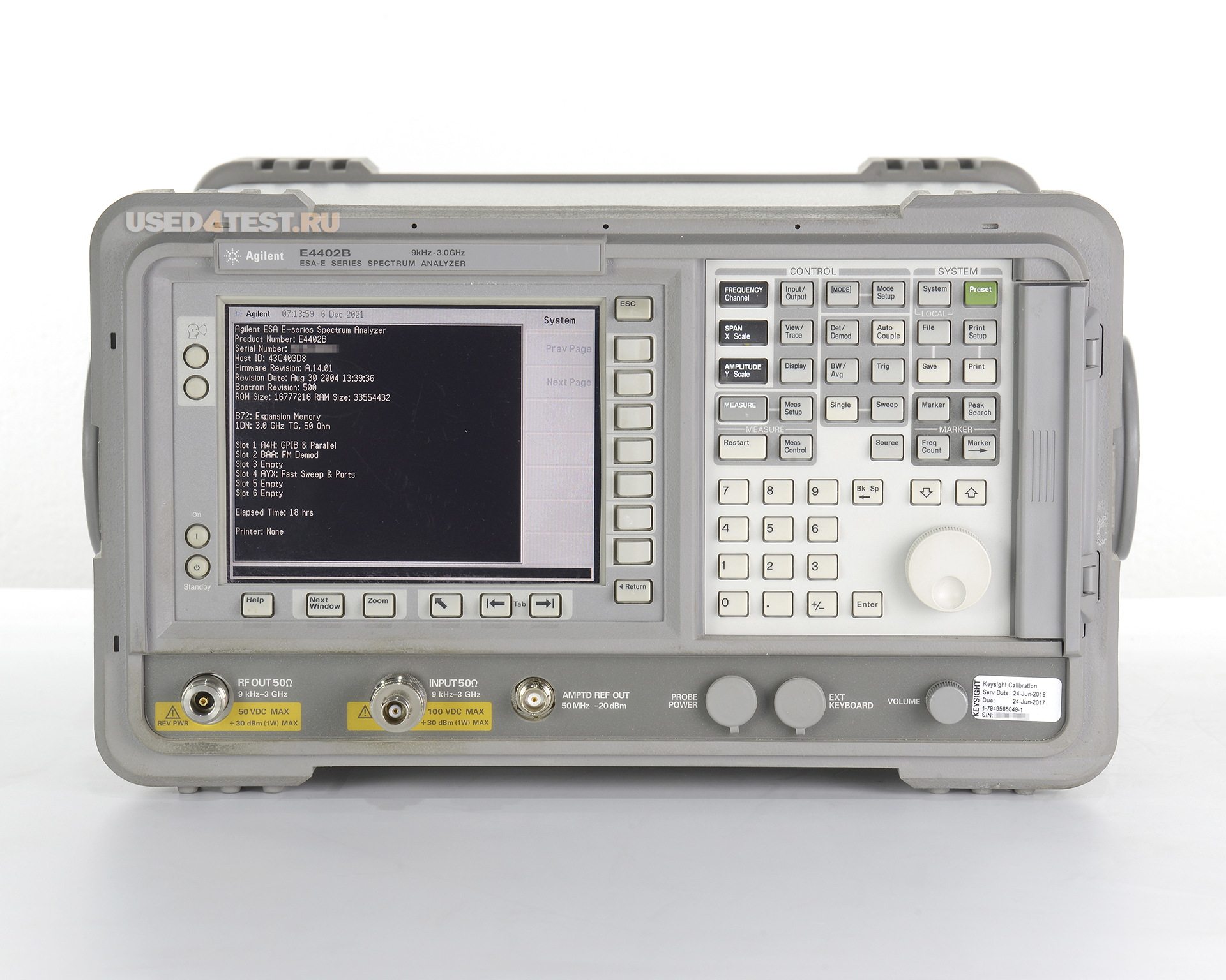 Анализатор сигналов серии ESA-EAgilent E4402B
 с диапазоном частот от 9 кГц до 3 ГГц
 
  

 Стоимость указана в Рублях DDP Москва по безналичному расчету включая НДС 20%
