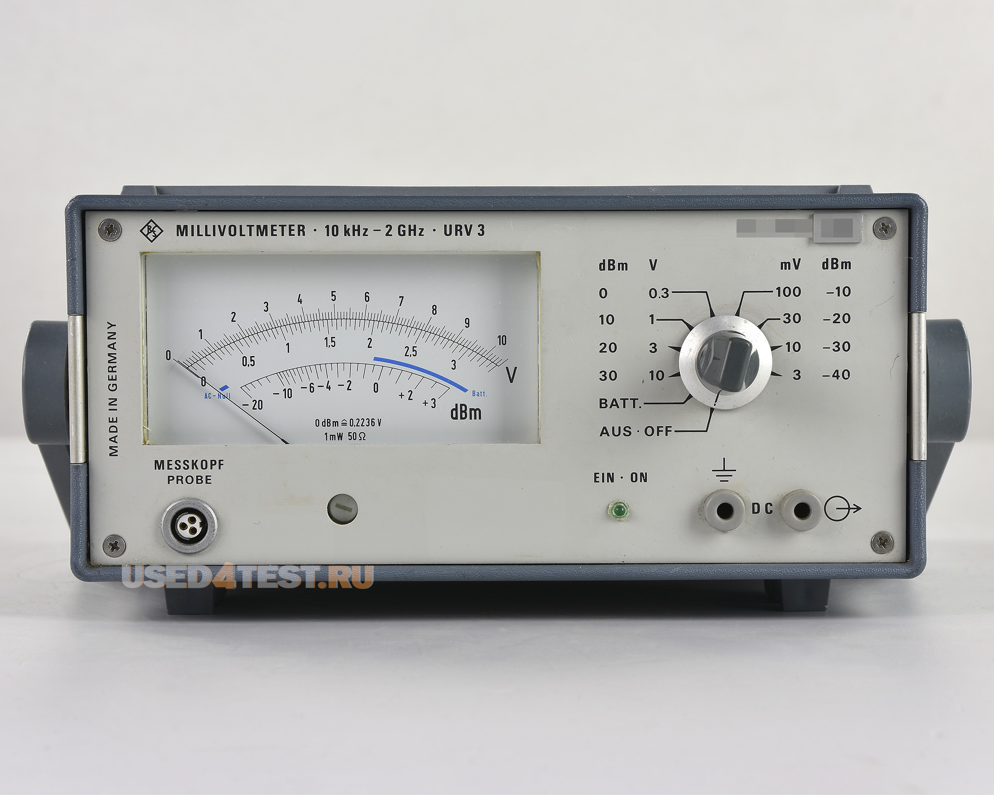 Аналоговый мультиметр Rohde & Schwarz URV3
с диапазоном от 10 кГц до 2 ГГц