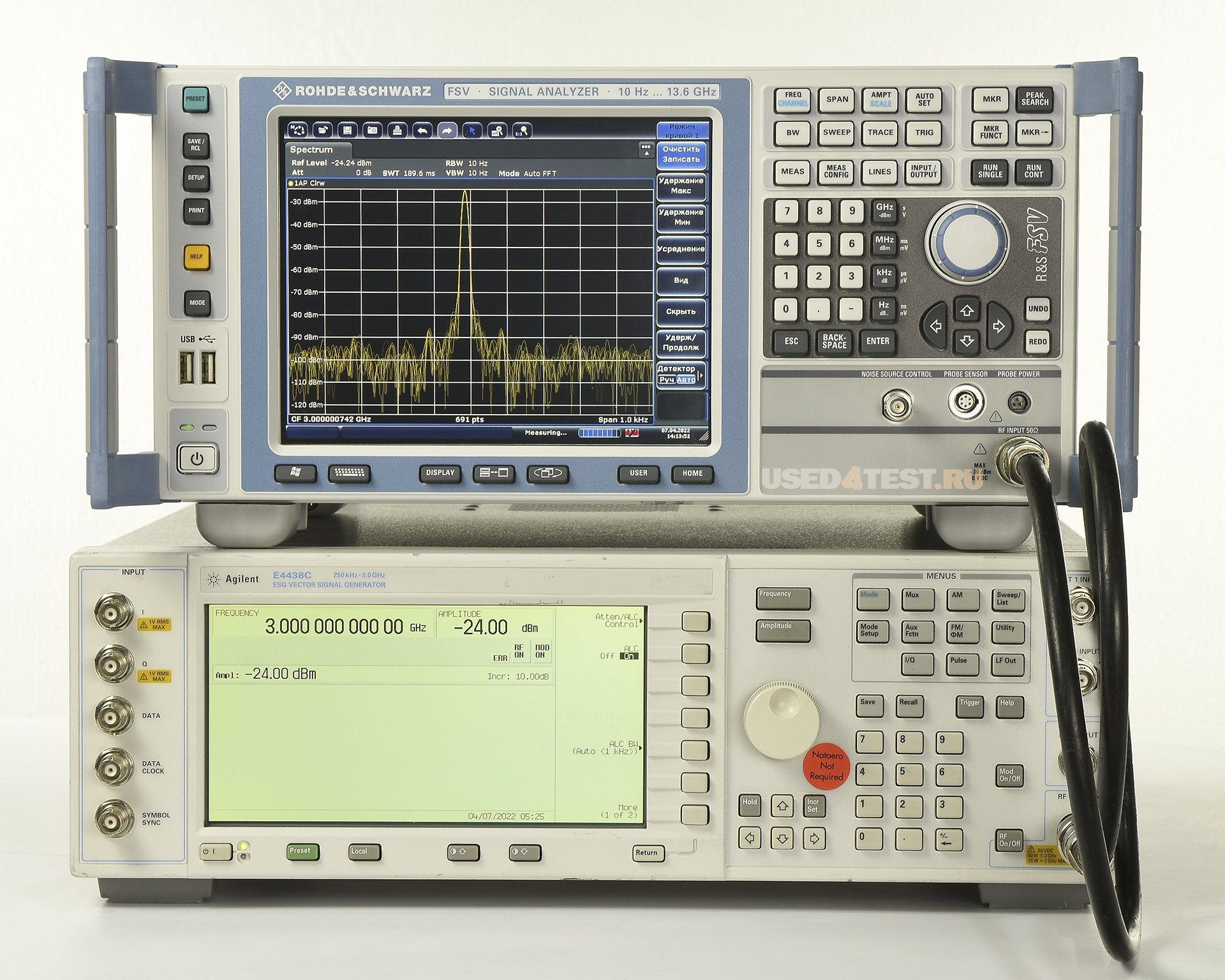 Анализатор спектра и сигналов
 Rohde&Schwarz FSV13
 с диапазоном частот от 10 Гц до 13,6 ГГц


 Дополнительные опции по запросу:

FSV-B22 — RF preamplifier, 9 kHz to 7 GHz
	FSV-B25 — Electronic attenuator, 1 dB steps
FSV-B29 — Frequency Range Extension to 20 Hz
	FSV-B70 — 40 MHz analysis bandwidth
FSV-K7 - Analog Modulation Analysis for AM, FM, φM
FSV-K14 - Spectrogram Measurements
FSV-K30 - Noise Figure and Gain Measurements
FSV-K40 - Phase Noise Measurement Application
FSV-K70 - Vector Signal Analysis

 Стоимость указана в Рублях DDP Москва по безналичному расчету включая НДС 20%
