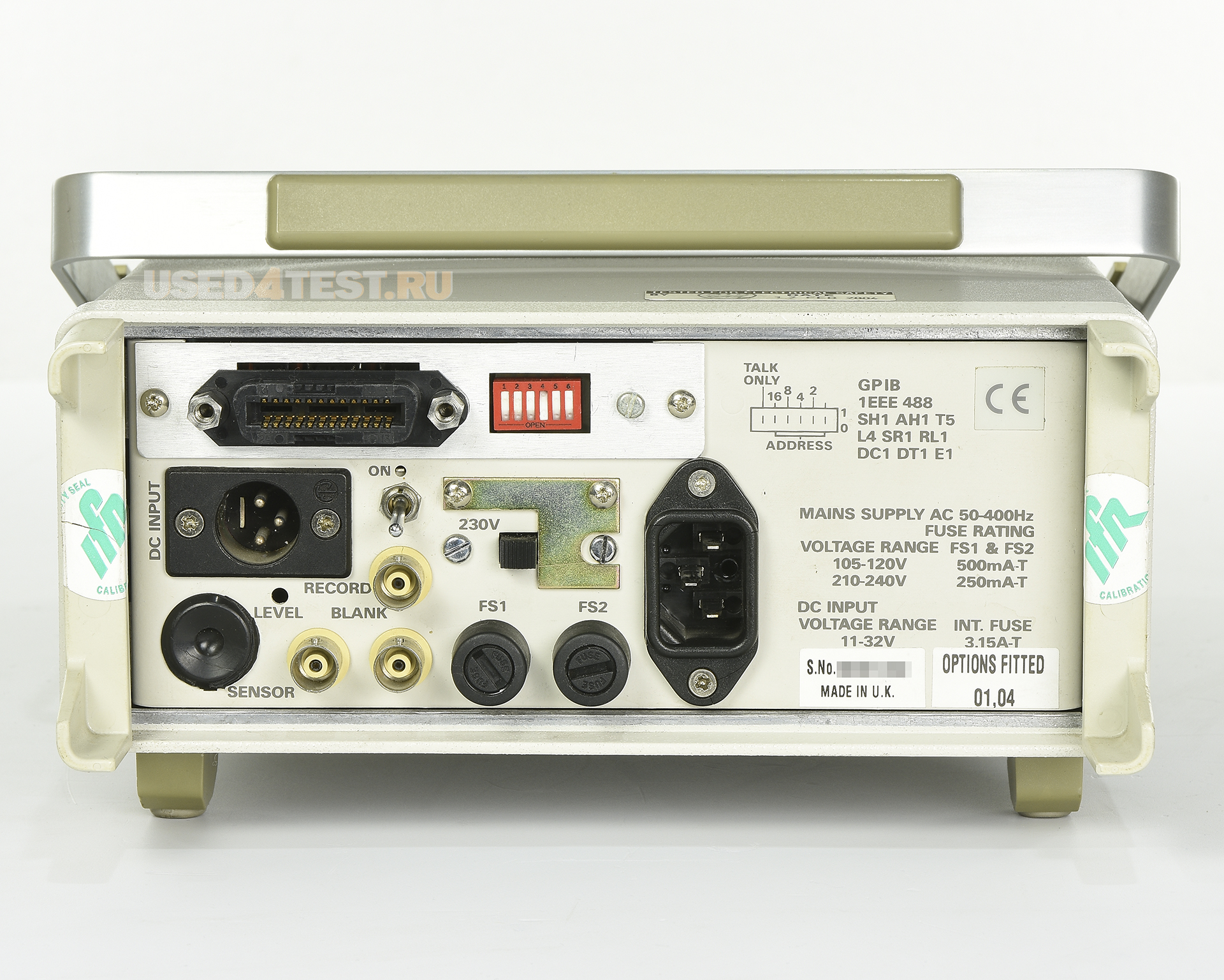 Измеритель мощности Aeroflex IFR 6960 B с диапазоном от 30 кГц до 46 ГГц
 
 
 
 

 В комплекте с опциями: 


	Option 001 - GPIB
	Option 004 - External DC operation


 
 

 Стоимость указана в Рублях DDP Москва по безналичному расчету без НДС

 