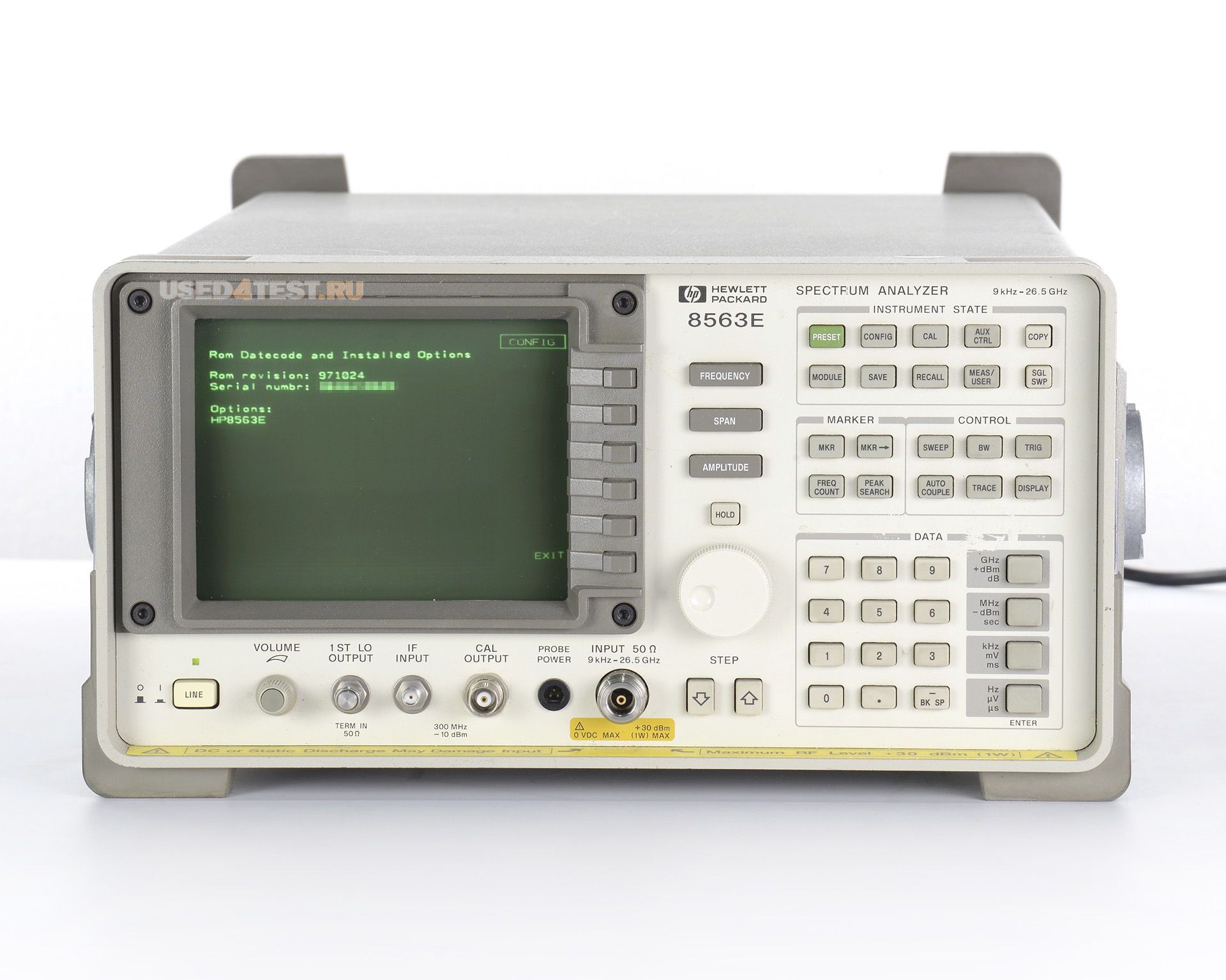 Анализатор спектра HP 8563E с модулем 85620A
 с диапазоном частот от 9 кГц до 26,5 ГГц
 
 

 Стоимость указана в Рублях DDP Москва по безналичному расчету включая НДС 20%
