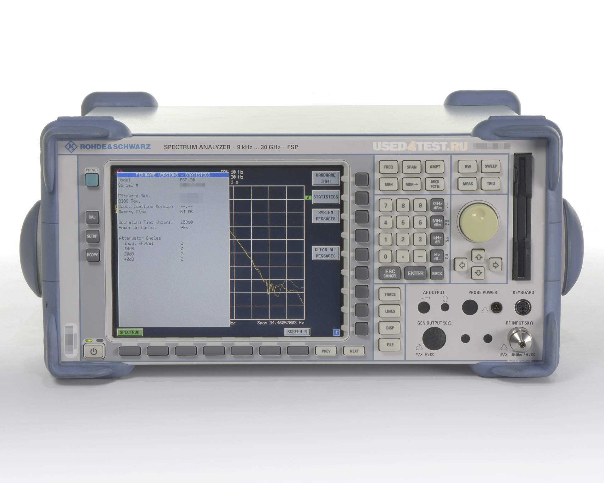 Анализатор спектра Rohde&Schwarz FSP30
 с диапазоном частот от 9 кГц до 30 ГГц
 
 
 


 Стоимость указана в Рублях DDP Москва по безналичному расчету включая НДС 20%

 