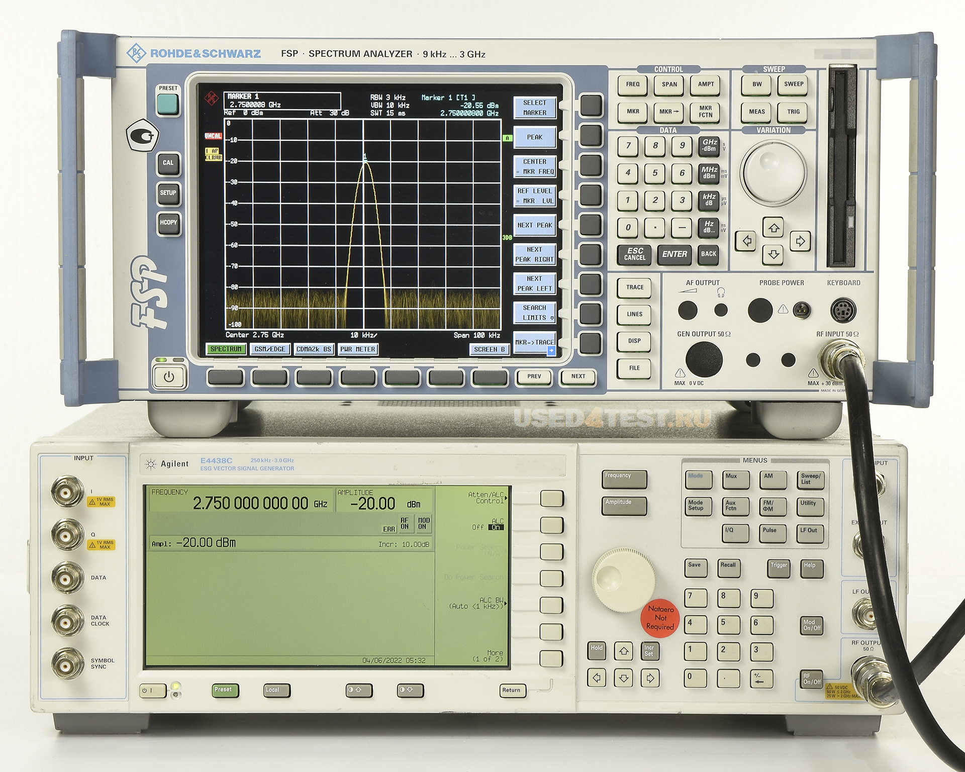 Анализатор спектра Rohde&Schwarz FSP3
 с диапазоном частот от 9 кГц до 3 ГГц
 

 Дополнительные опции: 


	R&S® FS-K5 - Измерения параметров модуляции и спектра для базовых станций и мобильных телефонов стандартов GSM/EDGE
	R&S® FS-K7 - Измерительный ЧМ/АМ/ФМ-демодулятор общего назначения
	R&S® FS-K8 - Измерения характеристик передатчиков стандарта Bluetooth
	R&S® FS-K9 - Измерение мощности при помощи измерительных головок
	R&S® FS-K30 - Измерение коэффициента шума, функции аналогичны R&S®FS-K3, но с поддержкой дистанционного управления
	R&S® FS-K40 - Аппаратно-программное обеспечение для измерений фазового шума

 

 Стоимость указана в Рублях DDP Москва по безналичному расчету без НДС
