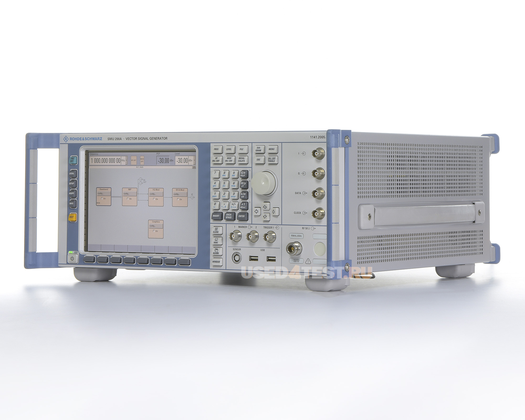 Векторный генератор сигналов
 Rohde & Schwarz SMU200A
 с диапазоном от 100 кГц до 6 ГГц 

 В комплекте с опциями: 

 

	B10 — Генератор основного диапазона с ARB (64 Мвыборок) и цифровой модуляцией (в реальном масштабе времени)
	B13 — Главный модуль основного диапазона
	B90 — Фазовая когерентность
	B106 — ВЧ тракт A от 100 кГц до 6 ГГц


 

 Стоимость указана в Рублях DDP Москва по безналичному расчету включая НДС 20%

