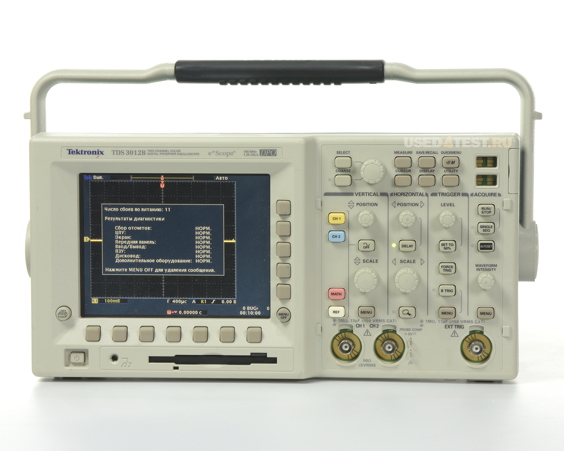 Цифровой осциллограф Tektronix TDS3012B
с полосой пропускания 100 МГц, 2 канала

 Стоимость указана в Рублях DDP Москва по безналичному расчету включая НДС 20%

