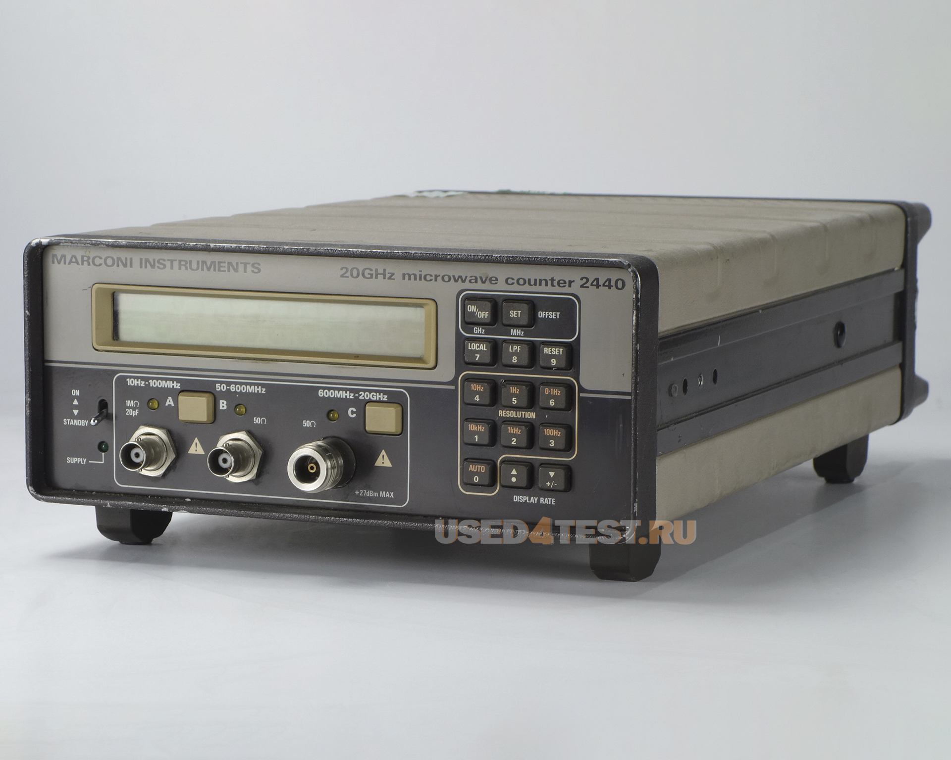 Частотомер Marconi 2440с диапазоном от 10 Гц до 20 ГГц
 Стоимость указана в Рублях DDP Москва по безналичному расчету включая НДС 20%

