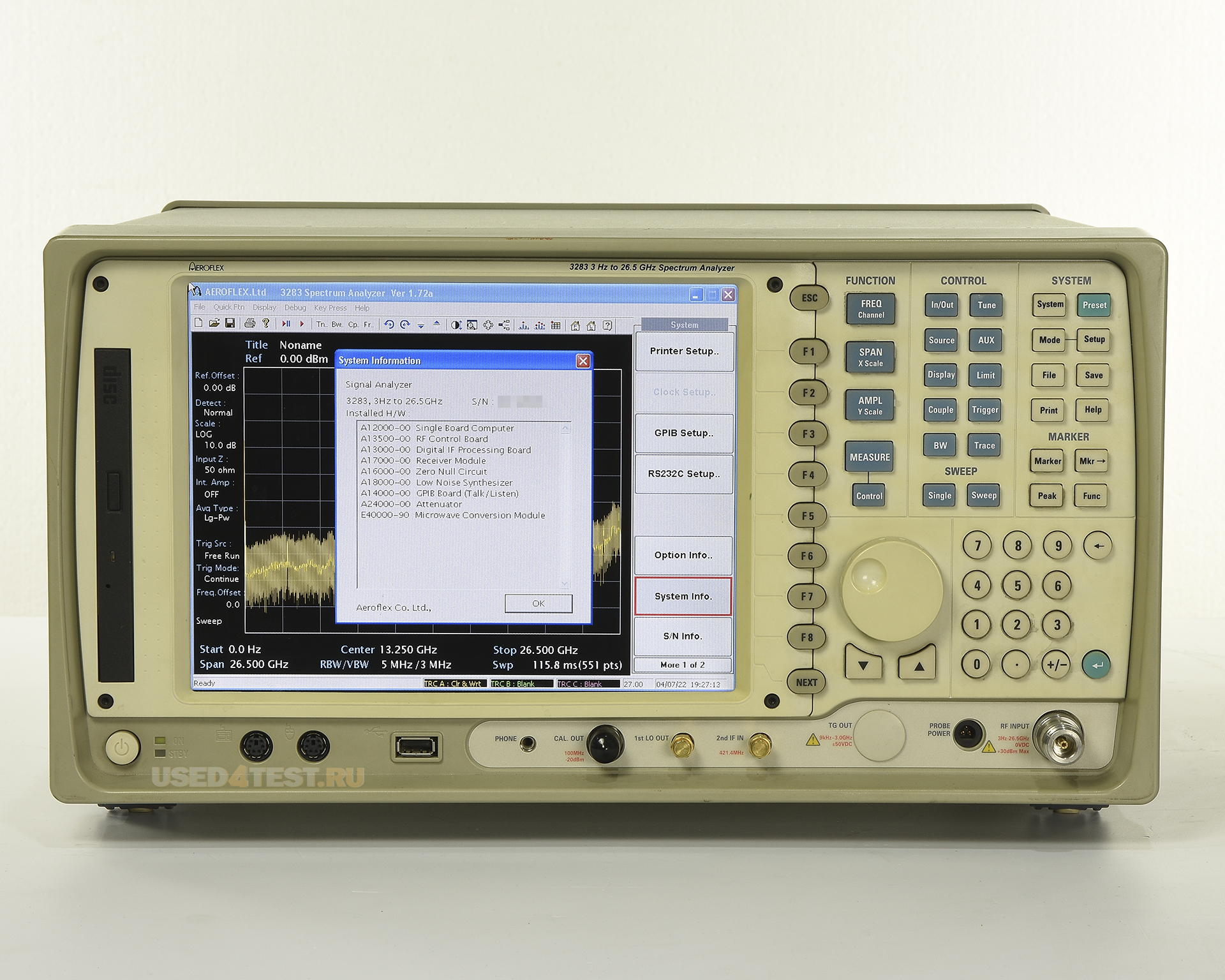 Анализатор спектра Aeroflex 3283с диапазоном от 3 Гц до 26,5 ГГц 
 
 
 

 Стоимость указана в Рублях DDP Москва по безналичному расчету без НДС

